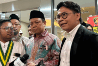 Perkumpulan Ormas Islam usai laporkan Ade Armando, Permadi Arya, dan Grace Natali terkait ujaran kebencian dan penghasutan di Bareskrim Polri, Jakarta, Senin (4/5/2026). Foto: Rayyan Farhansyah/kumparan