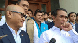 Amran Sulaiman Menteri Pertanian/Kepala Bapenas berdialog dengan 100 Badang Eksekutif Mahasiswa (BEM)-(Foto:Istimewa)