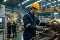 Para pekerja sektor industri (Foto: AI)