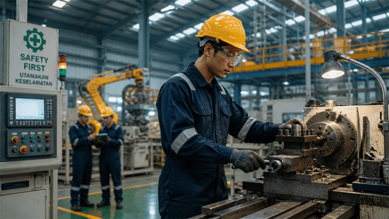 Para pekerja sektor industri (Foto: AI)