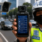Ilustrasi kamera tilang elektronik atau ETLE (Electronic Traffic Law Enforcement). Cara cek tilang elektronik. Cek tilang elektronik. (Ft: AI)
