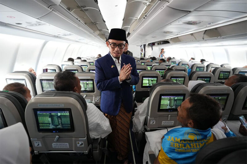 Wakil Menteri Haji dan Umrah RI Dahnil Anzar Simanjuntak menyampaikan pemerintah memberi kebebasan kepada jemaah memilih lokasi pemotongan dam sesuai keyakinan fikih masing-masing, Jumat (15/05/2026)(KOMPAS.com/JACK ROBBY DAMARJATI)
