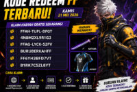 ode redeem FF terbaru Kamis 21 Mei 2026