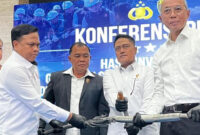 Bareskrim Polri mengungkapkan hasil investigasi awal terkait pemadaman listrik total (blackout) yang melanda sebagian besar wilayah Sumatera dalam jumpa pers di Bareskrim Polri, Jakarta Selatan, Senin (25/5/2026). (Rumondang Naibaho/detikcom)