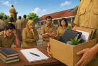 ilustrasi kelapa sekolah mrngundurkan diri