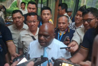 Menteri Hak Asasi Manusia (HAM) Natalius Pigai sebut siaran langsung terhadap proses persidangan yang belum berkekuatan hukum tetap atau inkrah dapat dikategorikan sebagai pelanggaran(KOMPAS.com/NICHOLAS RYAN ADITYA)