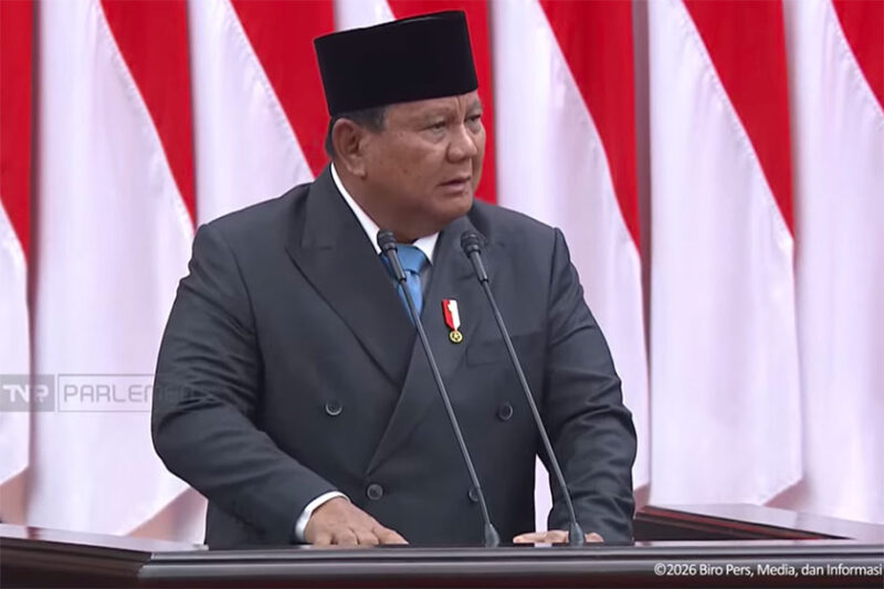 Presiden Prabowo Subianto di DPR, 20 Mei 2026.(YouTube Sekretariat Presiden)