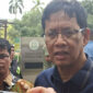 Menteri Keuangan Purbaya Yudhi Sadewa kepada awak media di Kejagung, Jakarta pada Rabu (13/5/2026).(KOMPAS.com/DEBRINATA RIZKY)
