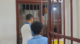 Ayah kandung yang aniaya anak di Kota Padang Diamankan pihak kepolisian, Sabtu (16/5/2026). Sumber: Kasat Reskrim Polresta Padang Kompol M Yasin(Rahmat Panji (Kompas.com))