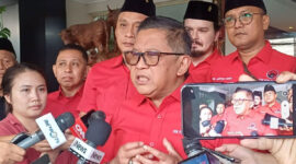 Sekretaris Jenderal (Sekjen) PDI-P Hasto Kristiyanto menilai kondisi fiskal Indonesia saat ini, berada dalam situasi mengkhawatirkan.(KOMPAS.com/Tria Sutrisna)