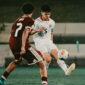 Aksi kapten Timnas U17 Indonesia, Mathew Baker, pada laga Piala Asia U17 2026 Timnas U17 Indonesia vs Qatar di Lapangan A King Abdullah Sports City, Jeddah, Arab Saudi, Sabtu (9/5/2026) pukul 23.30 WIB.(PSSI)