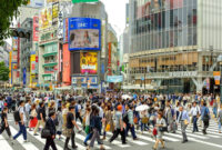 Ilustrasi Shibuya, Jepang.