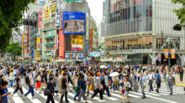 Ilustrasi Shibuya, Jepang.