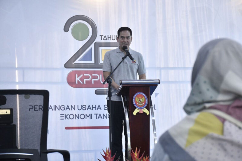 Ketua Panitia Kerja (Panja) RUU Amandemen UU Nomor 5 Tahun 1999 sekaligus Wakil Ketua Komisi VI DPR, Adisatrya Suryo Sulisto dalam peringatan 25 Tahun KPPU di Kantor Pusat KPPU, Jakarta, Senin (9/6/2025).(DOK. KPPU )
