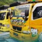 Deretan truk dan bus hasil  mofikaai arena Padang  Panjang AutoShow 2026.