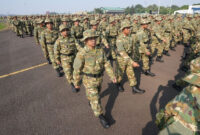 Sejumlah calon pengelola Koperasi Desa/Kelurahan Merah Putih (KDKMP) dan calon pengelola Kampung Nelayan Merah Putih (KNMP) yang akan mengikuti Latihan Dasar Kemiliteran (Latsarmil) Komponen Cadangan (Komcad). (DOK. Setjen Infohan Kemhan)