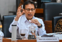 Menteri Kesehatan (Menkes) Budi Gunadi Sadikin mempersilakan perusahaan farmasi menaikkan harga obat naik 10-20 persen imbas pelemahan rupiah yang terjadi.(Rivan Awal Lingga)