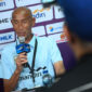 Pelatih kepala Timnas Putri Indonesia Satoru Mochizuki dalam jumpa pers usai FIFA Womens Match Day berlangsung di Stadion Arcamanik, Bandung, Selasa (9/6/20226). 