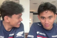 Veda Ega Pratama (kiri) dan Mario Aji (kanan) bicara tantangan balapan di Sirkuit Austin, Texas(Kompas.com/Donny)