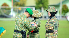 Foto pembukaan Pendidikan dan Pelatihan (Diklat) Sarjana Penggerak Pembangunan Indonesia (SPPI) Koperasi Desa/Kelurahan Merah Putih dan Kampung Nelayan Merah Putih, di Lapangan Dodikjur Kodam VI/Mulawarman, Rabu (17/06/2026).(Pendam VI Mulawarman)
