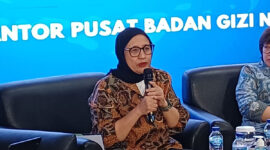 Kepala Badan Gizi Nasional Nanik S Deyang di Kantor BGN, Jakarta Pusat, Kamis (4/6/2026).(KOMPAS.com/BAHARUDIN AL FARISI)