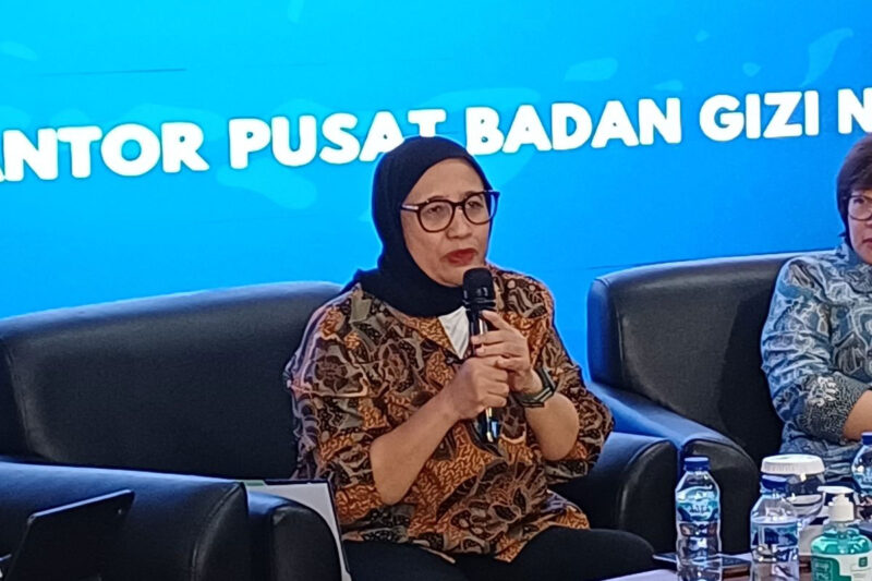 Kepala Badan Gizi Nasional Nanik S Deyang di Kantor BGN, Jakarta Pusat, Kamis (4/6/2026).(KOMPAS.com/BAHARUDIN AL FARISI)