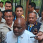 Menteri Hak Asasi Manusia (HAM) Natalius Pigai sebut siaran langsung terhadap proses persidangan yang belum berkekuatan hukum tetap atau inkrah dapat dikategorikan sebagai pelanggaran(KOMPAS.com/NICHOLAS RYAN ADITYA)