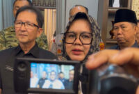 Pelaksana Tugas (Plt) Bupati Muara Enim, Sumarni,usai menerima Surat Keputusan (SK) sebagai Plt Bupati Muara Enim di Griya Agung Palembang, Rabu (10/6/2026).(KOMPAS.COM/AJI YK PUTRA)
