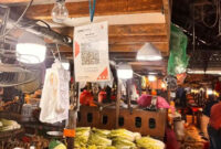 Pedagang sayur di Pasar Aur Duri, Kota Jambi sudah menyediakan QRIS untuk kemudahan berbelanja