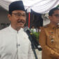 Menteri Sosial Syaifullah Yusuf saat diwawancarai usai mengikuti kegiatan Open House Sekolah Untuk Orangtua dan Calon Siswa di Jalan Kemenangan, Kecamatan Medan Tembung, Kota Medan pada Senin (15/6/2026).(KOMPAS.com/GOKLAS WISELY )