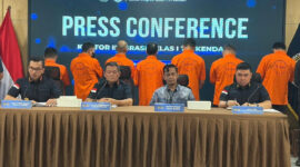 Kantor Imigrasi Kendari mengamankan tujuh Warga Negara Asing (WNA) asal Tiongkok yang diduga melakukan pelanggaran keimigrasian di wilayah Kendari, Jumat (12/6/2026).(Dokumentasi Kantor Imigrasi Kendari )

