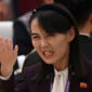 Kim Yo Jong, adik perempuan pemimpin Korea Utara Kim Jong Un, menghadiri acara di Balai Agung Rakyat setelah parade militer yang menandai peringatan 80 tahun kemenangan atas Jepang dan berakhirnya Perang Dunia II, di Beijing pada 3 September 2025.(JADE GAO)