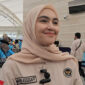 Juru Bicara Kemenhaj RI Maria Assegaf di Bandara Madinah.(Pythag Kurniati/MCH 2026)
