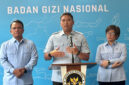 Kepala Badan Gizi Nasional (BGN) Sudaryono saat konferensi pers, di Kantor BGN, Jakarta Pusat, Rabu (28/7/2027).(KOMPAS.com/FIRDA JANATI)