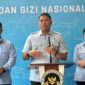 Kepala Badan Gizi Nasional (BGN) Sudaryono saat konferensi pers, di Kantor BGN, Jakarta Pusat, Rabu (28/7/2027).(KOMPAS.com/FIRDA JANATI)