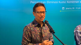 Menteri Kesehatan (Menkes) Budi Gunadi Sadikin (BGS) saat ditemui di Hotel Grand Sahid Jaya, Jakarta Pusat, Jumat (10/7/2026).(KOMPAS.com/FIRDA JANATI) 