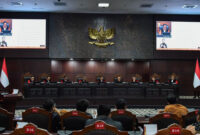 Mahkamah Konstitusi (MK) mulai memeriksa permohonan uji formil Undang-Undang Nomor 5 Tahun 2026 tentang Polri (UU Polri) yang mempersoalkan proses pembentukannya.(ANTARA FOTO/Fakhri Hermansyah)