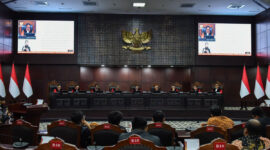 Mahkamah Konstitusi (MK) mulai memeriksa permohonan uji formil Undang-Undang Nomor 5 Tahun 2026 tentang Polri (UU Polri) yang mempersoalkan proses pembentukannya.(ANTARA FOTO/Fakhri Hermansyah)