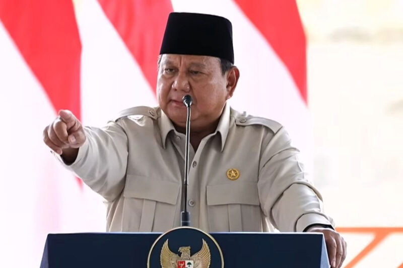 Presiden Prabowo Subianto saat berpidato. Presiden RI Prabowo Subianto menyatakan ketidaksetujuannya terhadap paham ekonomi neoliberal.(Dok Sekretariat Presiden)