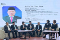 Wakil Kepala Badan Gizi Nasional (BGN) Agustina Arumsari memperkenalkan lima pejabat baru dalam konferensi pers di Kantor BGN, Jakarta Pusat, Selasa (21/7/2026).(KOMPAS.com/FIRDA JANATI)