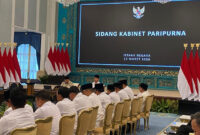 Presiden Prabowo Subianto saat memberikan arahan dalam sidang kabinet paripurna di Istana Negara, Kompleks Istana Kepresidenan, Jakarta Pusat, Jumat (13/3/2026).(KOMPAS.com/FIKA NURUL ULYA)