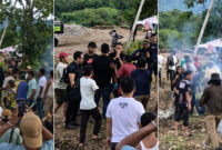 Tim Badan Reserse Kriminal (Bareskrim) Polri diadang warga saat mengecek dugaan aktivitas penambangan emas tanpa izin (PETI) di wilayah Tabir, Kabupaten Merangin, Kamis (9/7/2026)