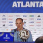 Pelatih Timnas Inggris, Thomas Tuchel, kala menjalani sesi konferensi pers di Stadion Atlanta, Selasa (14/7/2026) jelang laga semifinal Piala Dunia 2026 Inggris vs Argentina.(KOMPAS.com/Sem Bagaskara)