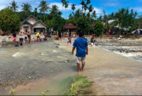 Kondisi kahan pertanian warga yang berubah menjadi aliran sungai di Kuranji Kota Padang akibat banjir.(Rahmat Panji (Kompas.com))
