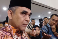 Ketua MPR RI Ahmad Muzani di Kompleks Parlemen, Jakarta, Sabtu (8/8/2026).(KOMPAS.com/Rahel)