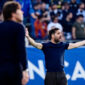 Ekspresi Cesc Fabregas dalam laga pekan ke-35 Liga Italia 2025-2026 Como vs Napoli di Stadion Giuseppe Sinigaglia, Sabtu (2/5/2026). (AFP/PIERO CRUCIATTI)
