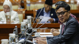 Ketua Komisi III DPR Habiburokhman. Komisi III DPR menjawab tudingan yang menyebutkan bahwa usulan Rancangan Undang-Undang (RUU) Perampasan Aset dari usulan pemerintah jadi inisiatif DPR untuk memperlambat pembentukan RUU Perampasan Aset. (ASPRILLA DWI ADHA)
