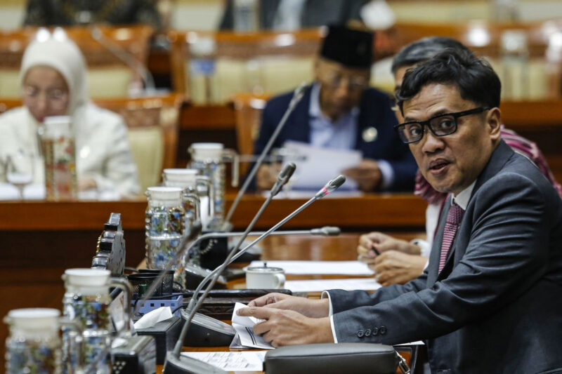 Ketua Komisi III DPR Habiburokhman. Komisi III DPR menjawab tudingan yang menyebutkan bahwa usulan Rancangan Undang-Undang (RUU) Perampasan Aset dari usulan pemerintah jadi inisiatif DPR untuk memperlambat pembentukan RUU Perampasan Aset. (ASPRILLA DWI ADHA)
