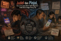 ilustrasi judol dan pinjol