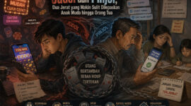 ilustrasi judol dan pinjol